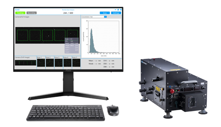 Blase analysis software running on a workstation